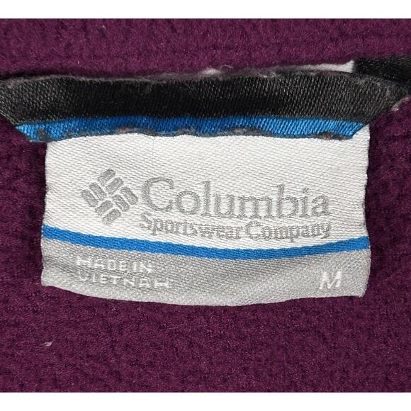 Columbia Women’s Full Zip Fleece Jacket Purple Size Medium Cozy Outdoor Layer - Picture 5 of 5